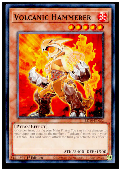 Legendary Duelists: Soulburning Volcano Volcanic Hammerer Card Yu Gi Oh