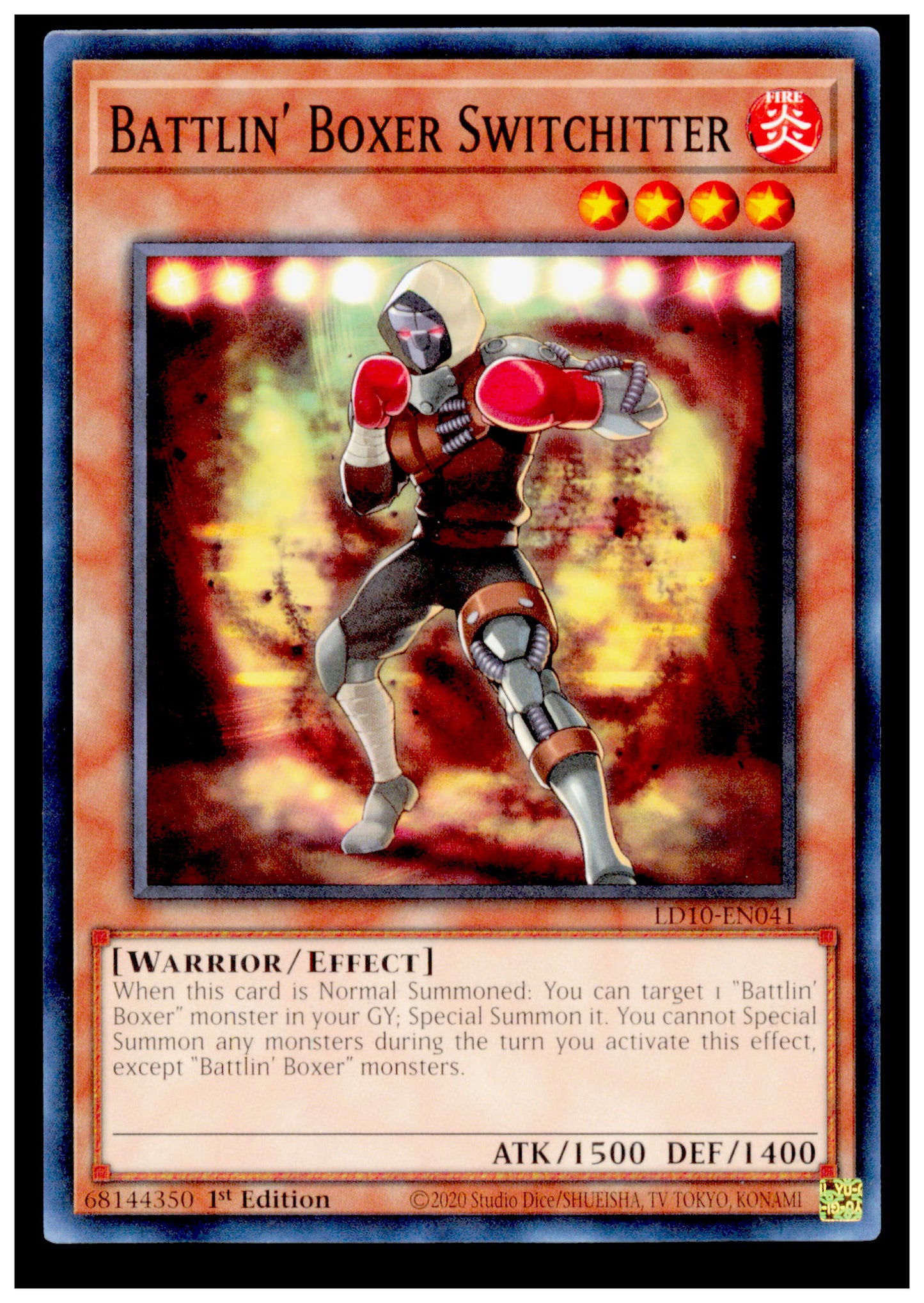 Legendary Duelists: Soulburning Volcano Battlin' Boxer Switchitter Card Yu Gi Oh