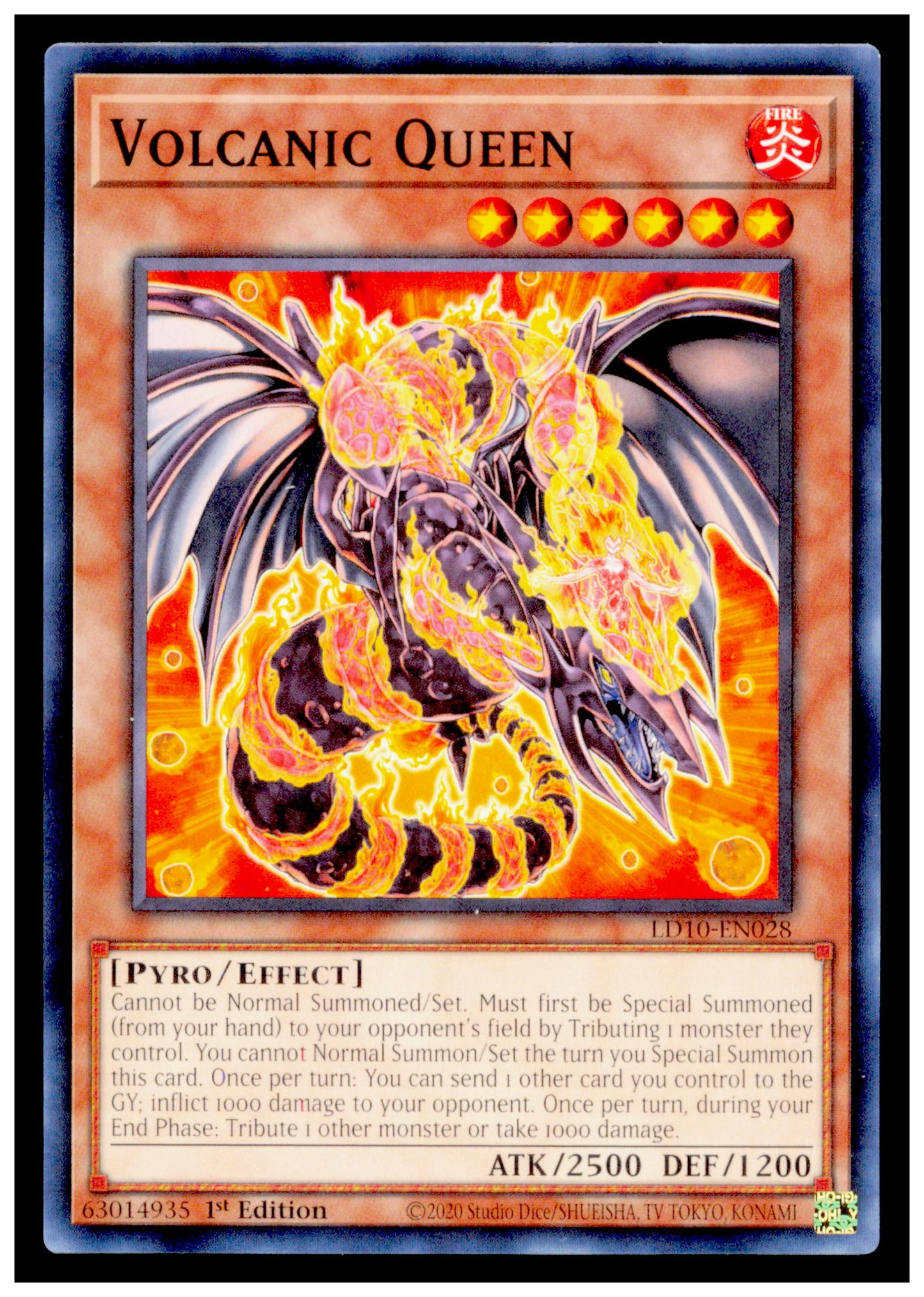 Legendary Duelists: Soulburning Volcano Volcanic Queen Card Yu Gi Oh