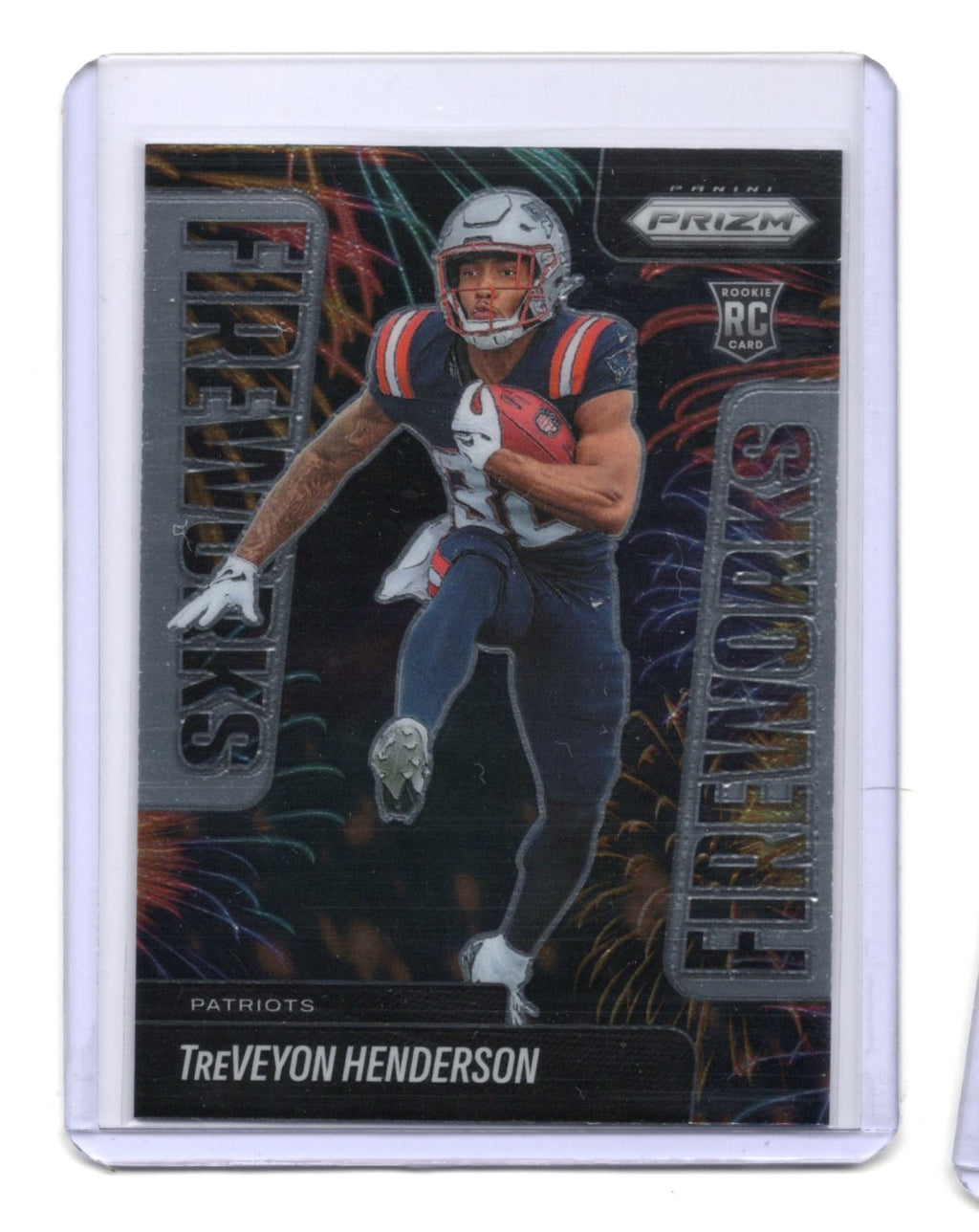 2025 Panini Prizm TreVeyon Henderson Card Fireworks New England Patriots #24