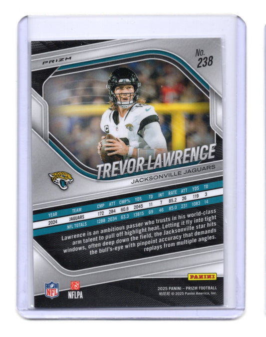 2025 Panini Prizm Trevor Lawrence Card Green Wave Jacksonville Jaguars #238