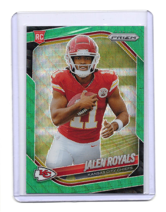 2025 Panini Prizm Jalen Royals Card Green Wave Kansas City Chiefs #341