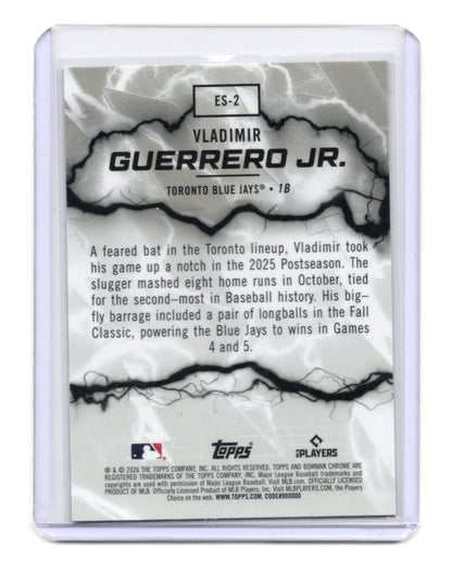 2026 Bowman Vladimir Guerrero Jr. Card Electric Sluggers Toronto Blue Jays #ES-2