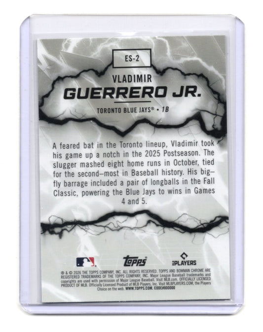 2026 Bowman Vladimir Guerrero Jr. Card Electric Sluggers Toronto Blue Jays #ES-2