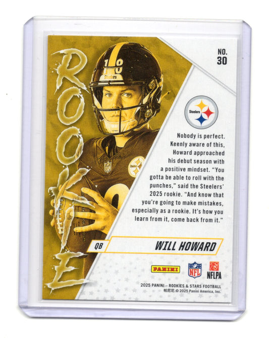 2025 Panini Rookies & Stars Will Howard Card Rookie Exclusive Steelers #30