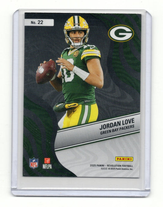 2025 Panini Revolution Jordan Love Card New Wave Green Bay Packers #22