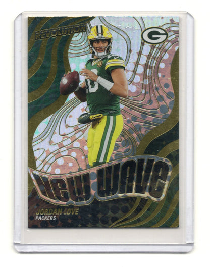 2025 Panini Revolution Jordan Love Card New Wave Green Bay Packers #22