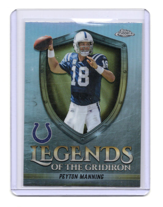 2025 Topps Chrome Peyton Manning Card Legends of the Gridiron Refractors Colts