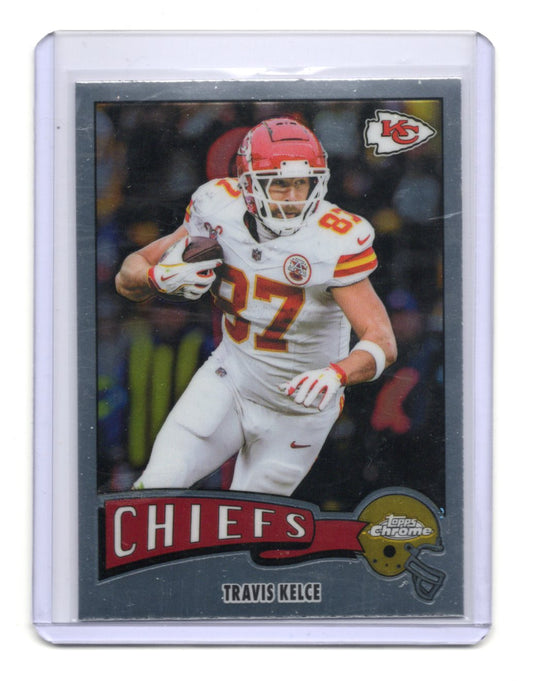 2025 Topps Chrome Travis Kelce Card 1975 Topps Kansas City Chiefs #1975-17