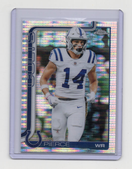 2025 Topps Chrome Alec Pierce Card Pulsar Refractor  Colts #125