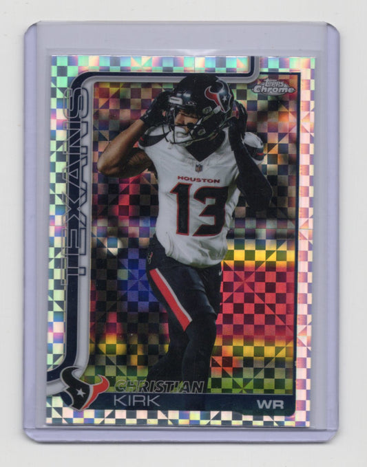 2025 Topps Chrome Christian Kirk Card X-Fractor Houston Texans #117