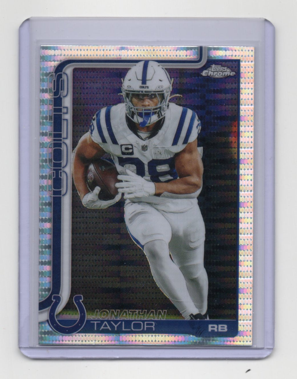 2025 Topps Chrome Jonathan Taylor Card Pulsar Refractor  Colts #130