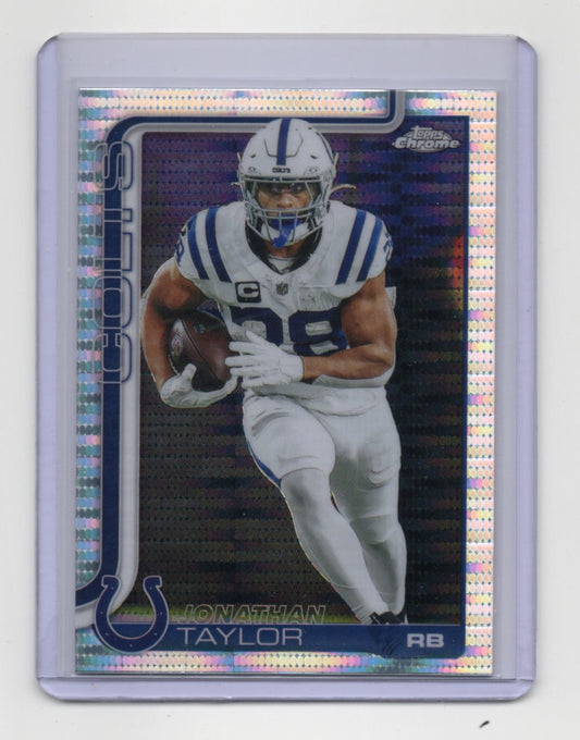 2025 Topps Chrome Jonathan Taylor Card Pulsar Refractor  Colts #130