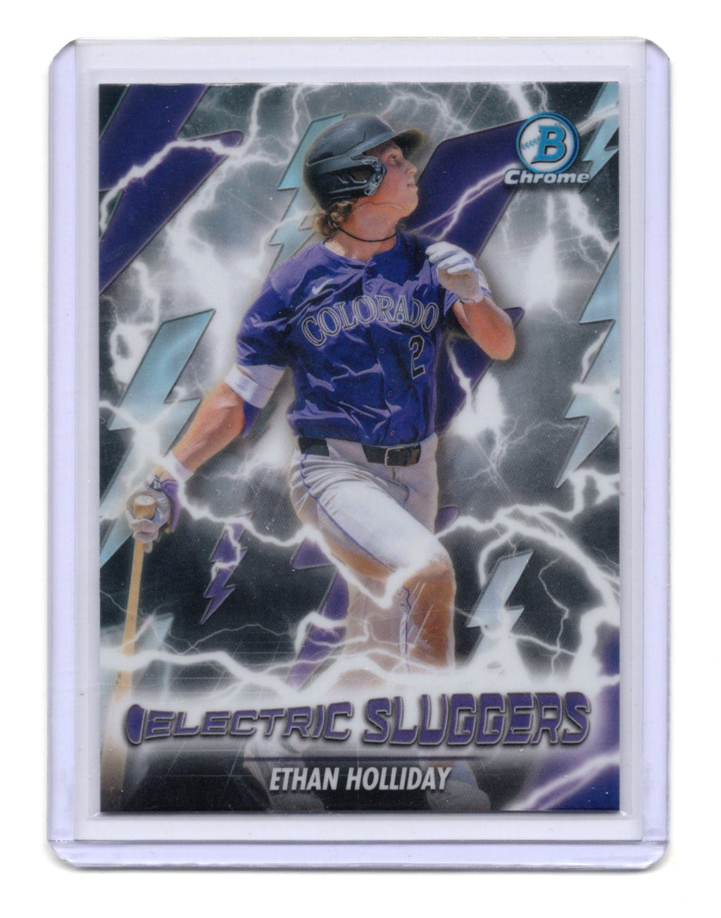 2026 Bowman Chrome Electric Sluggers Ethan Holliday #ES-13 Colorado Rockies
