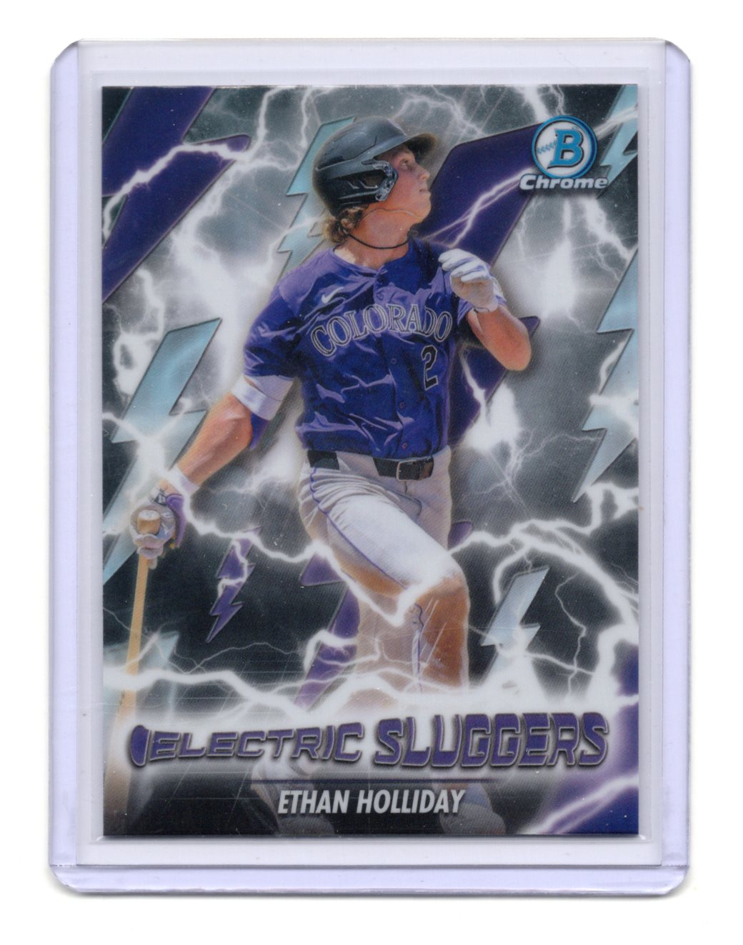 2026 Bowman Chrome Electric Sluggers Ethan Holliday #ES-13 Colorado Rockies