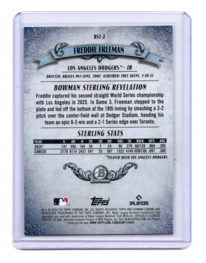 2026 Bowman Freddie Freeman Card Bowman Sterling Los Angeles Dodgers #BST-2