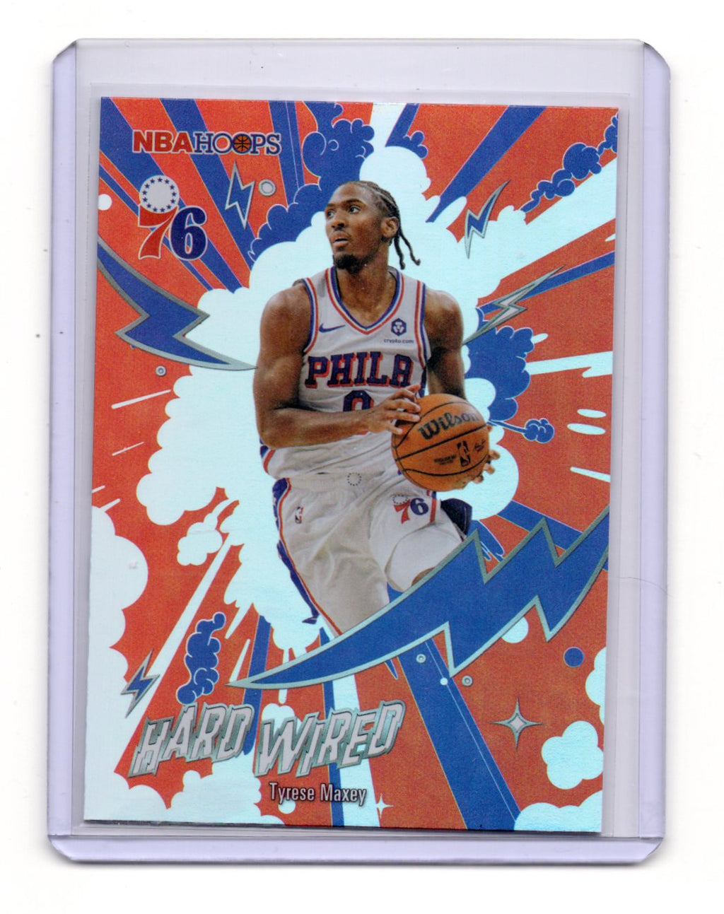 2025-26 Topps NBA Hoops Tyrese Maxey Hard Wired #HW-20 76ers Insert