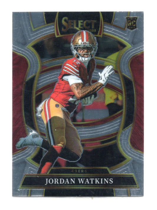 2025 Panini Select Jordan Watkins Card RC San Francisco 49ers #18