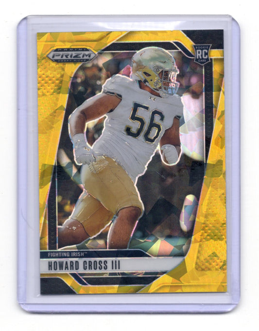 2025 Panini Prizm Draft Picks Howard Cross III Prizms Gold Ice Fighting Irish