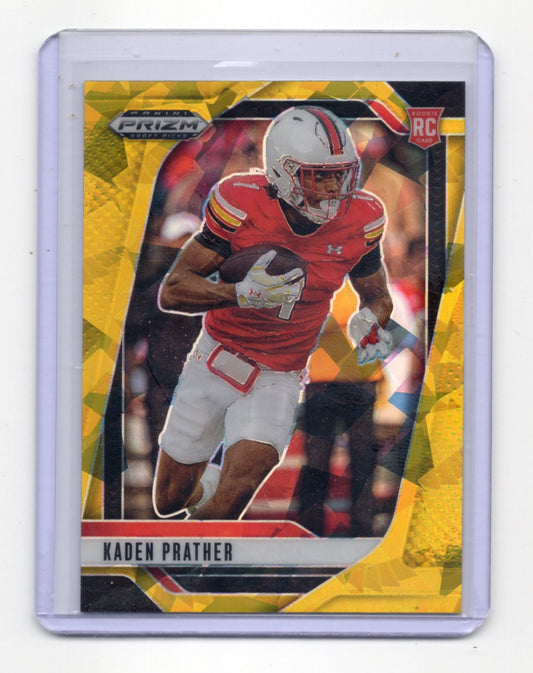 2025 Panini Prizm Draft Picks Kaden Prather Card Prizms Gold Ice Terrapins #55