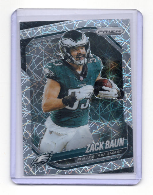 2025 Panini Prizm Zack Baun Card Lazer Philadelphia Eagles #239