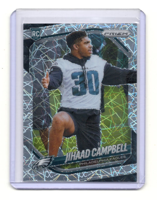2025 Panini Prizm Jihaad Campbell Card Lazer Philadelphia Eagles #334