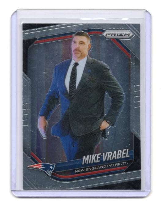 2025 Panini Prizm Mike Vrabel Card New England Patriots #110