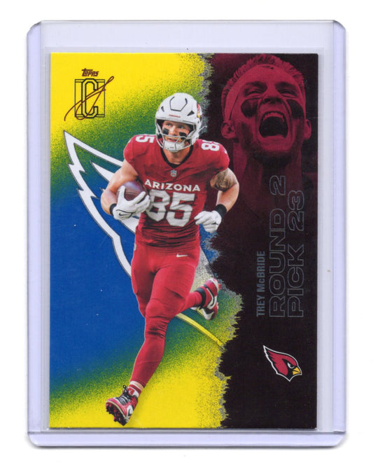 2025 Topps Signature Class Trey McBride Card Blue & Yellow Arizona Cardinals #1