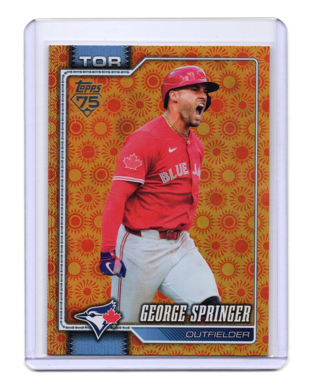 2026 Topps Series 2 George Springer #455 Orange Sun  Blue Jays