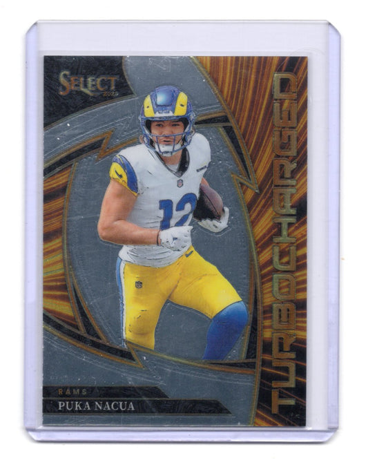 2025 Panini Select Puka Nacua Card Turbocharged Los Angeles Rams #9