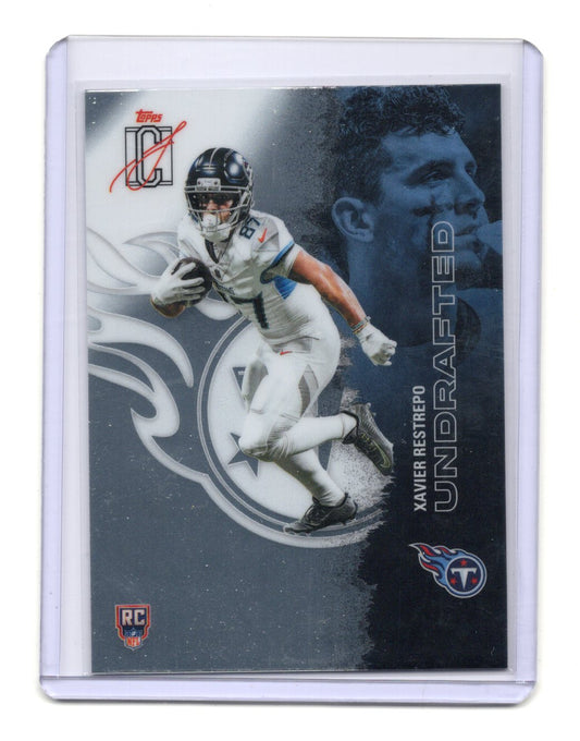 2025 Topps Signature Class Xavier Restrepo Card Chrome RC Titans #159