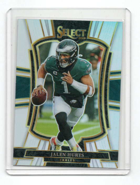2025 Panini Select Jalen Hurts Card Silver Prizm Philadelphia Eagles #190