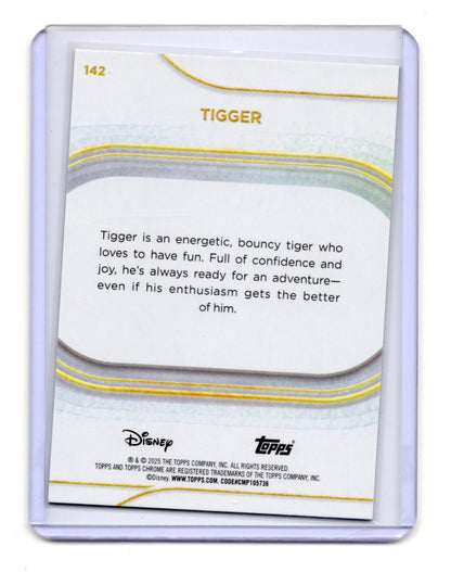 2025 Topps Chrome Disney Tigger Card Yellow Mini-Diamonds #142