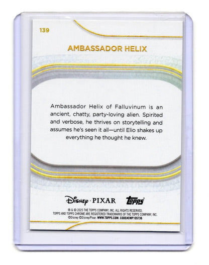 2025 Topps Chrome Disney Ambassador Helix Card Yellow Mini-Diamonds #139