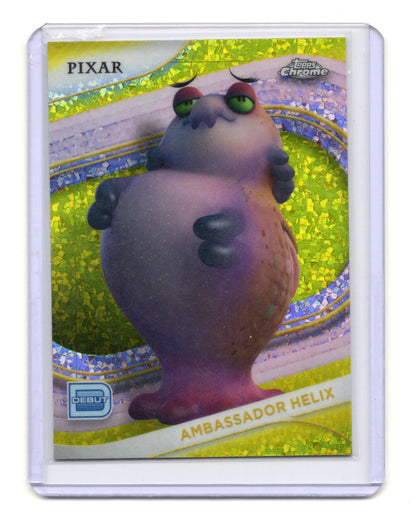2025 Topps Chrome Disney Ambassador Helix Card Yellow Mini-Diamonds #139