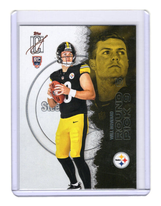 2025 Topps Signature Class Will Howard Card RC Pittsburgh Steelers #107