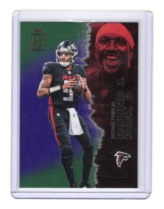 2025 Topps Signature Class Michael Penix Jr. Card Green & Purple Falcons #3
