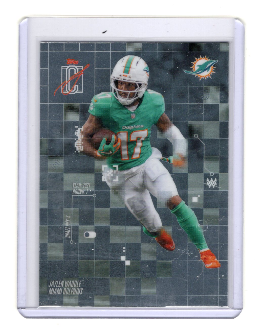 2025 Topps Signature Class Jaylen Waddle Card After Image Miami  #AI-19