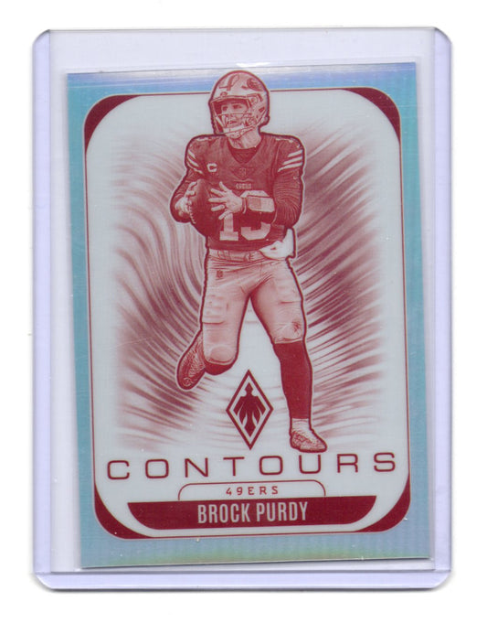 2025 Panini Phoenix Brock Purdy Card Contours San Francisco 49ers #28