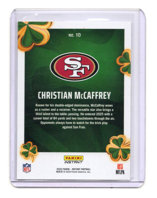 2025 Panini Instant Lucky Clover Christian McCaffrey Card  49ers #10