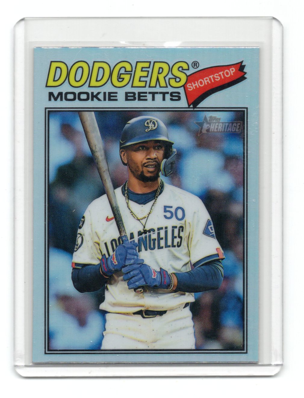2026 Topps Heritage Mookie Betts Card Chrome Refractors Dodgers
