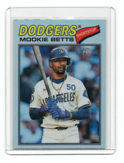 2026 Topps Heritage Mookie Betts Card Chrome Refractors Dodgers