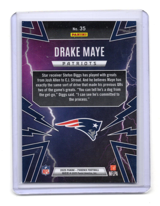 2025 Panini Phoenix Drake Maye Card Thunderbirds Patriots #35