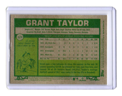 2026 Topps Heritage Grant Taylor Card Chrome RC Chicago Glossy Finish