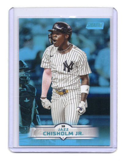 2025 Stadium Club Jazz Chisholm Jr. Card Light Blue Foil  Yankees #164