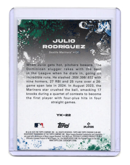 2025 Stadium Club Julio Rodríguez Card Yours for the Taking Seattle