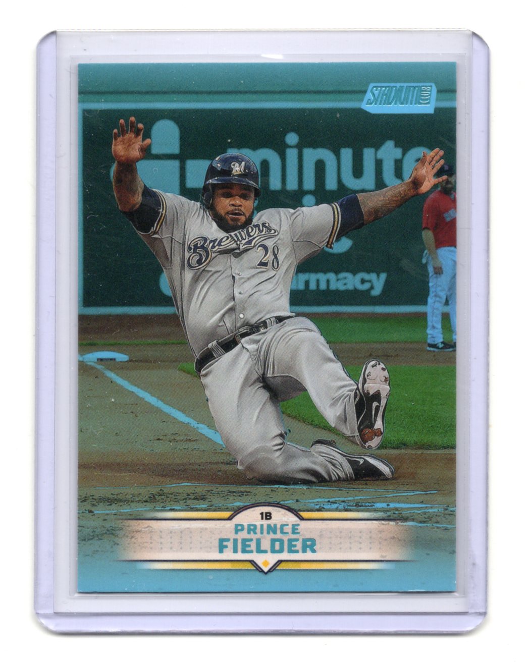 2025 Stadium Club Prince Fielder Card Light Blue Foil Milwaukee Brewers #161