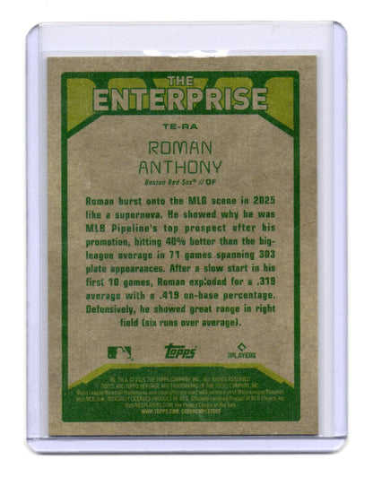 2026 Topps Heritage Roman Anthony Card The Enterprise Red Sox #TE-RA