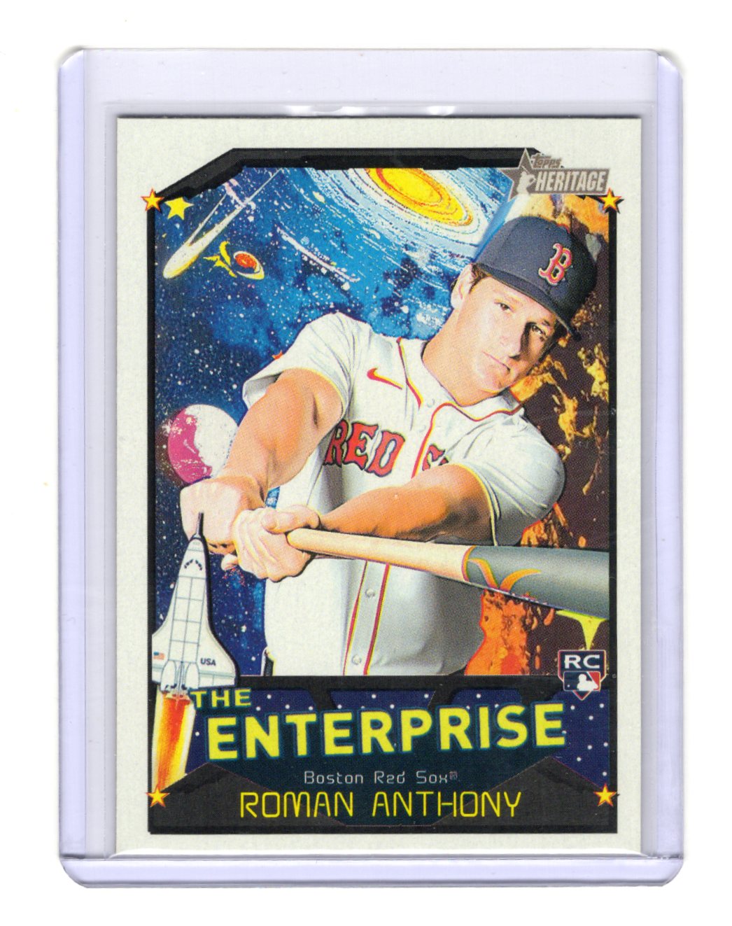 2026 Topps Heritage Roman Anthony Card The Enterprise Red Sox #TE-RA