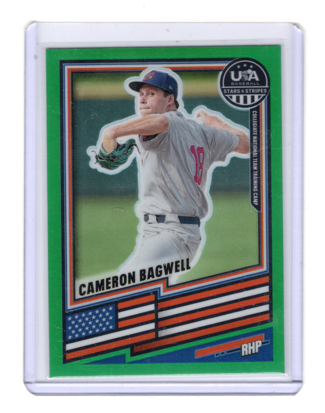 2026 Panini Stars & Stripes Prizm USA Baseball Cameron Bagwell Green USA #20